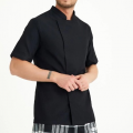 Kısa Kol Siyah Aşçı Ceketi Unisex