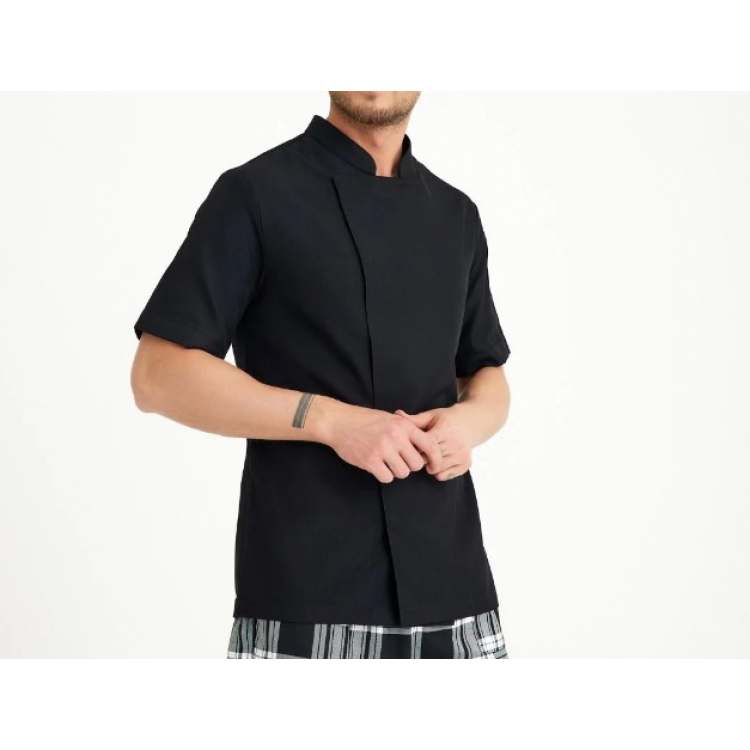 Kısa Kol Siyah Aşçı Ceketi Unisex