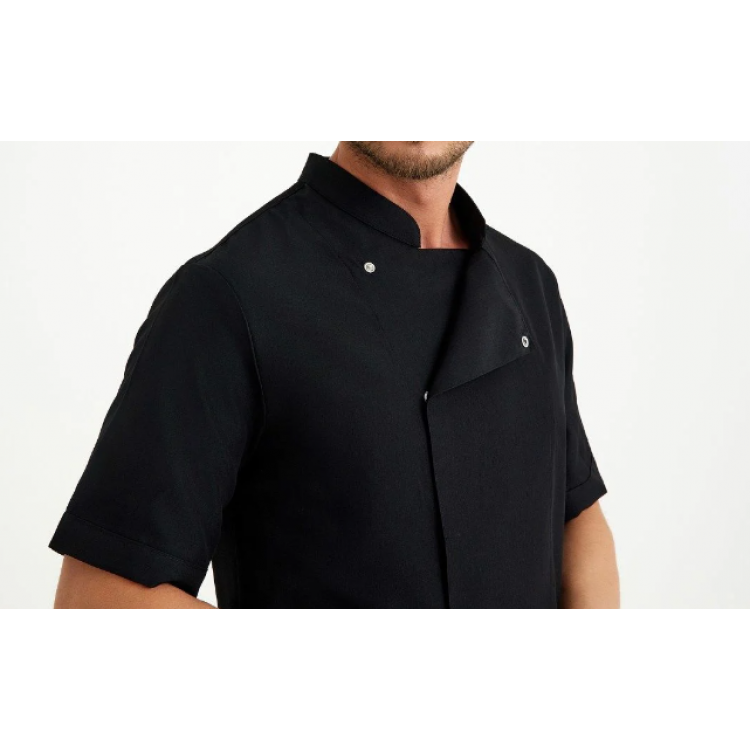 Kısa Kol Siyah Aşçı Ceketi Unisex