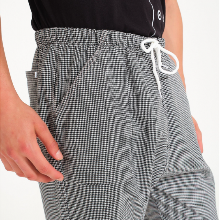 Piyade Pul Cepli Lastikli Aşçı Pantolon