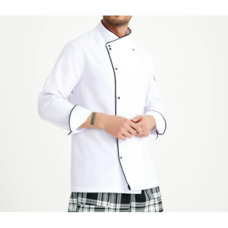 Siyah Biyeli Aşçı Ceketi