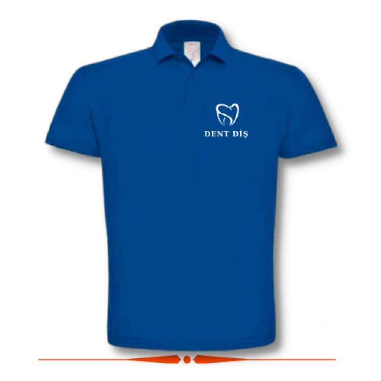 Diş Dent T-shirt Saks Mavi