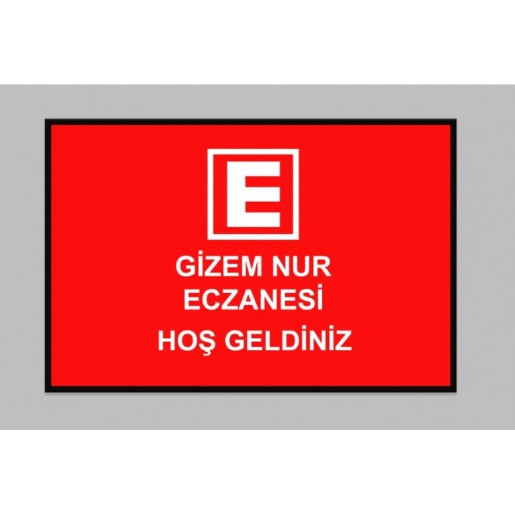 E Logolu Eczane İsimli Paspas PS03 E Logolu Eczane İsimli Paspas PS03