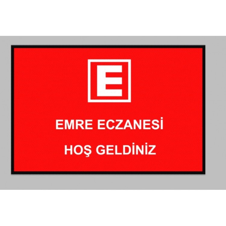 E Logolu Eczane İsimli Paspas PS03 E Logolu Eczane İsimli Paspas PS03