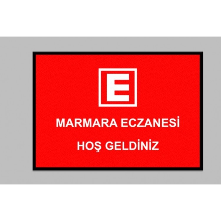 E Logolu Eczane İsimli Paspas PS01