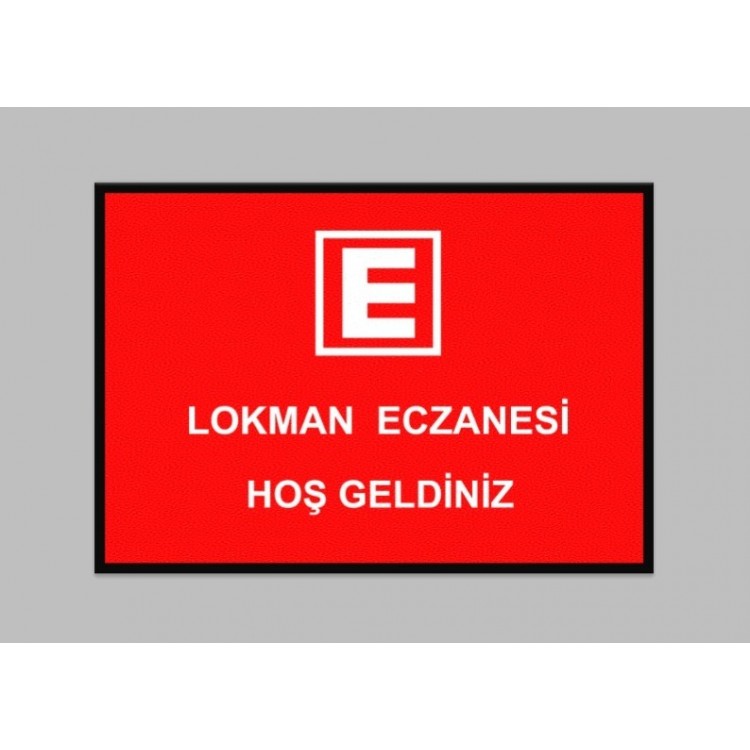 E Logolu Eczane İsimli Paspas PS01