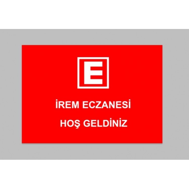 E Logolu Eczane İsimli Paspas PS03 E Logolu Eczane İsimli Paspas PS03