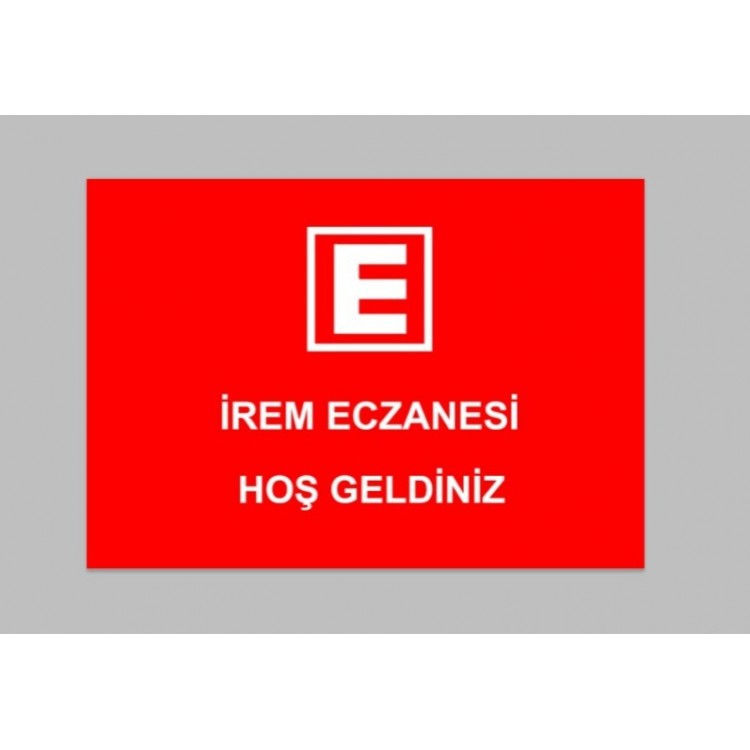 E Logolu Eczane İsimli Paspas PS01