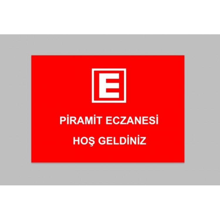 E Logolu Eczane İsimli Paspas PS01