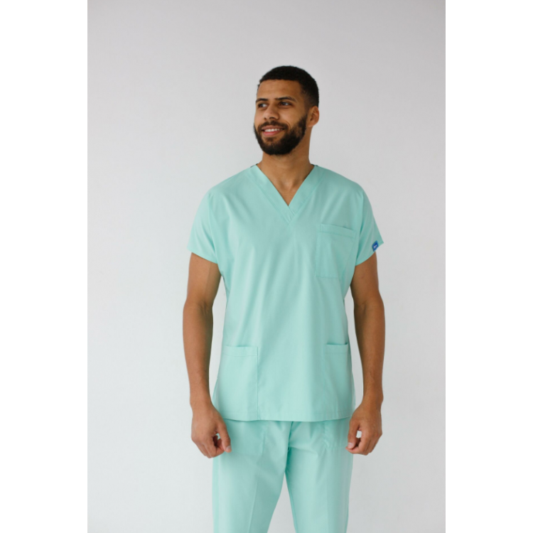 Erkek Likralı Yarasa Kol Hemşire Doktor Takım Mint Yeşili