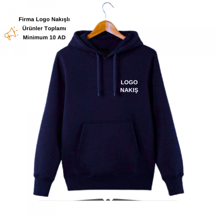 Kapşonlu Sweatshirt Lacivert Unisex Kapşonlu Sweatshirt Lacivert Unisex