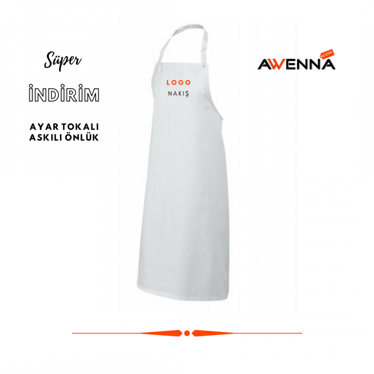 Aşçı Önlük Beyaz ASC04