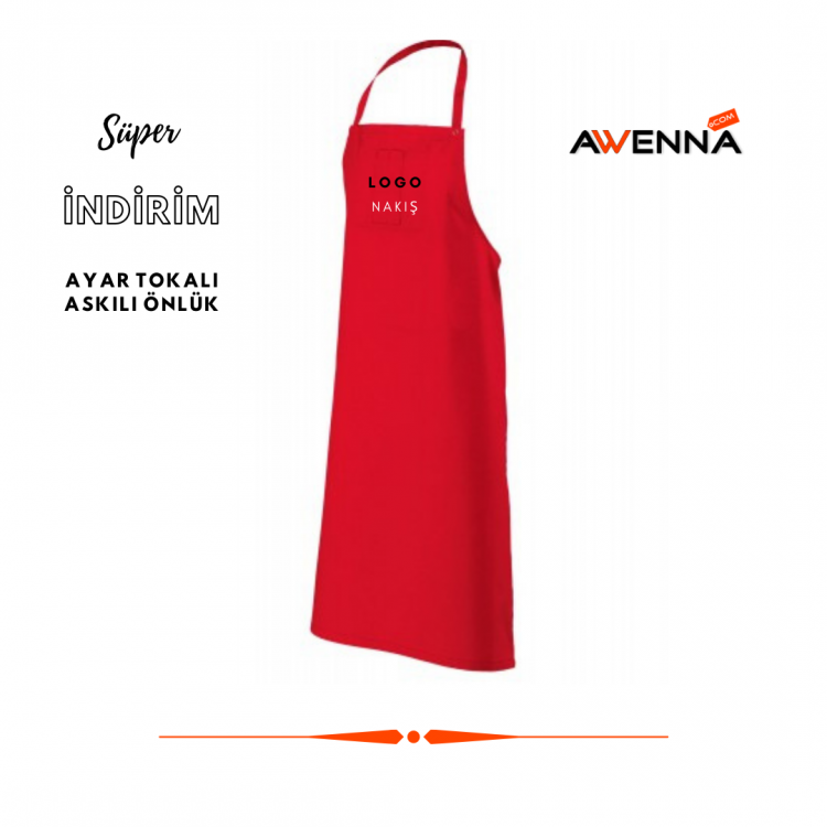 Askılı Önlük Kırmızı ASC01