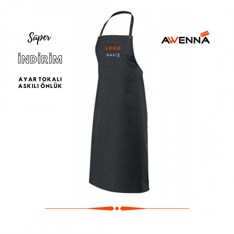 Aşçı Önlük Siyah ASC02