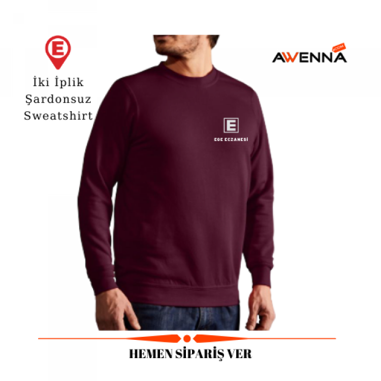 Eczacı Bordo Sweatshirt Unisex