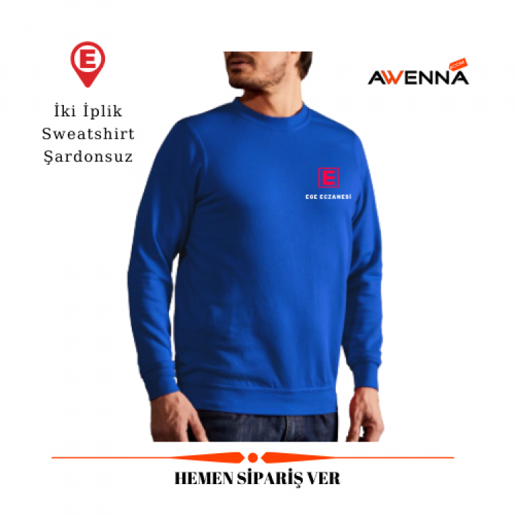 Eczacı Mavi Sweatshirt Unisex