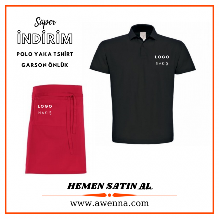 Garson T-shirt ve Önlük GRS26 Garson T-shirt ve Önlük GRS26