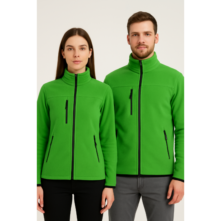 Fermuarlı Polar Açık Yeşil Unisex Fermuarlı Polar Açık Yeşil Unisex