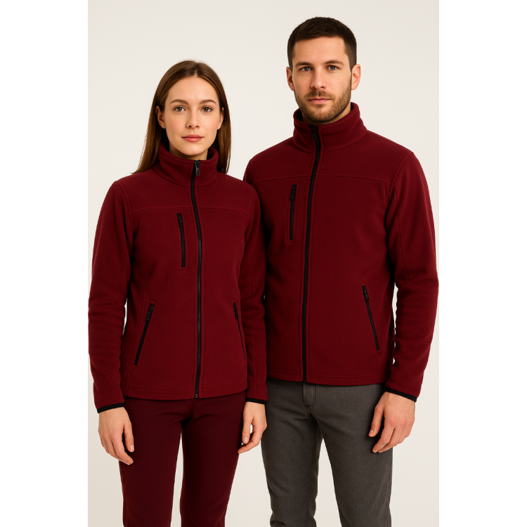 Fermuarlı Polar Bordo Unisex Fermuarlı Polar Bordo Unisex